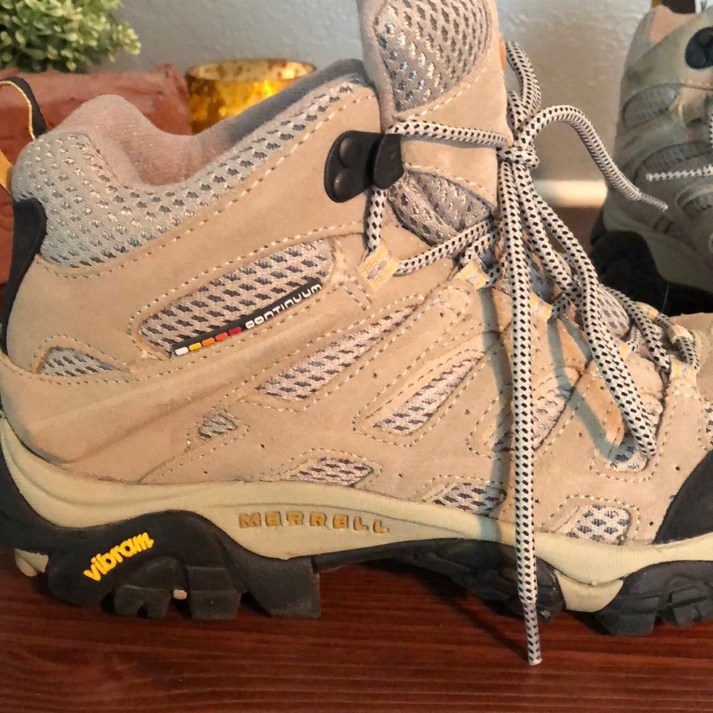 Tan Merrill Hiking Shoes